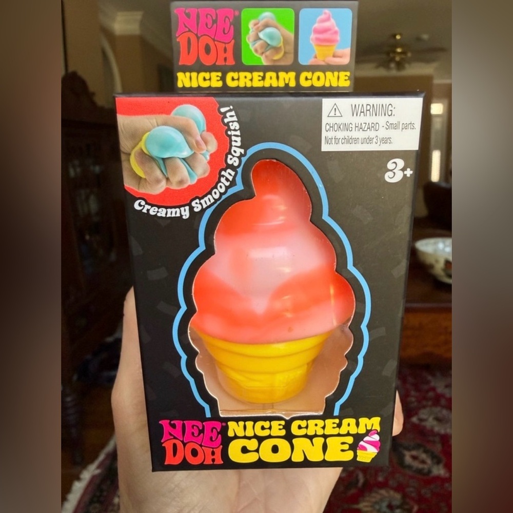 Schylling NeeDoh Nice Cream Cones
ORANGE Ice Cream Swirl Squishy TikTok fav